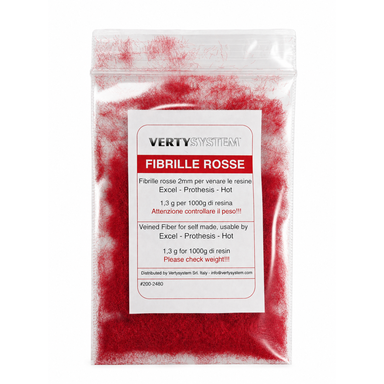 Kapiliarai FIBER RED Vertysystem