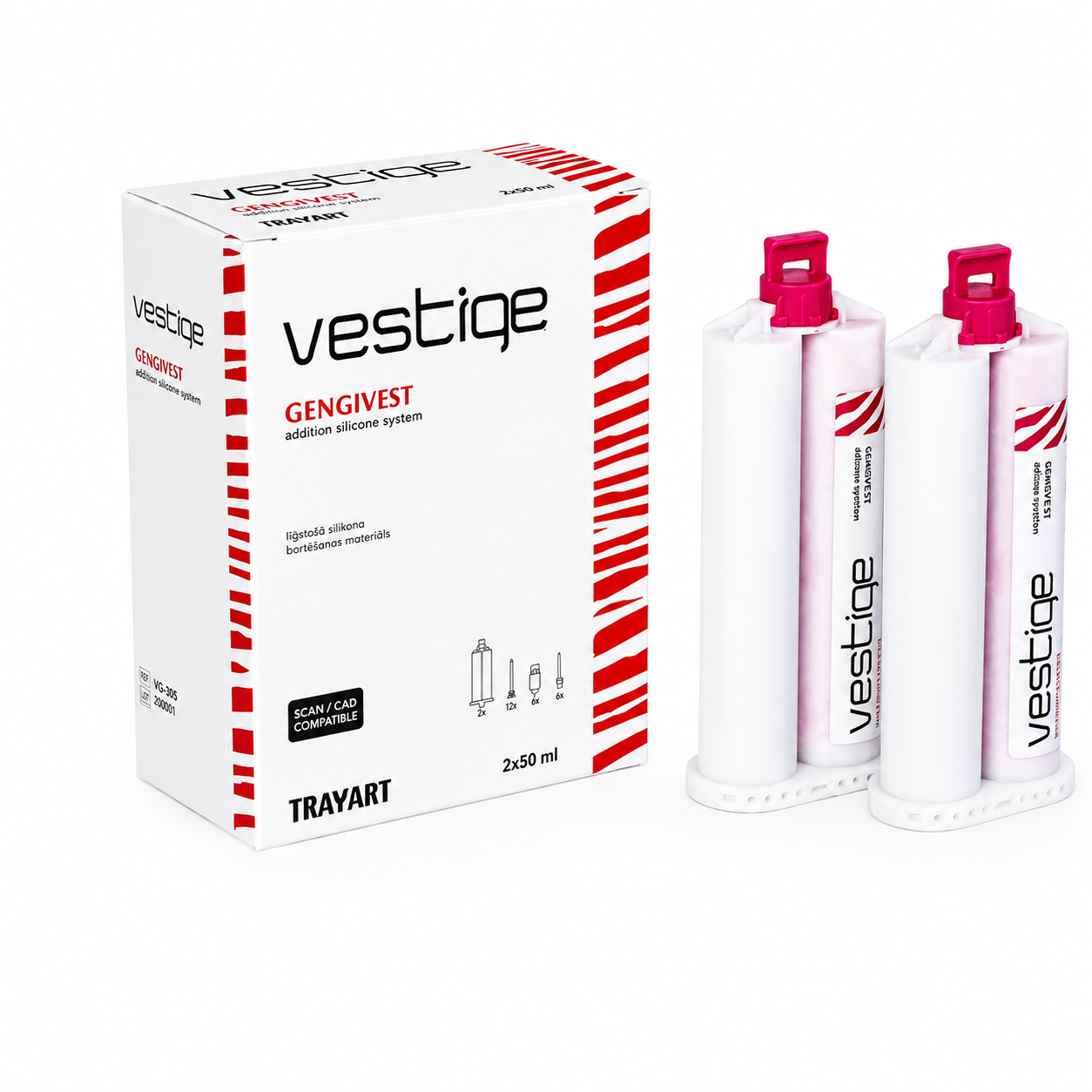 Silikonas gleivinei Vestige Gengivest 2x50ml Lukadent