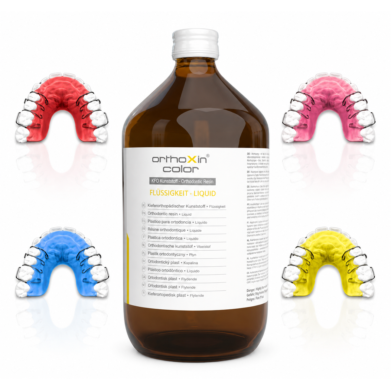 Skystis ortodontinei plastmasei orthoXin® color AcrylX Skystis ortodontinei plastmasei orthoXin® color AcrylX